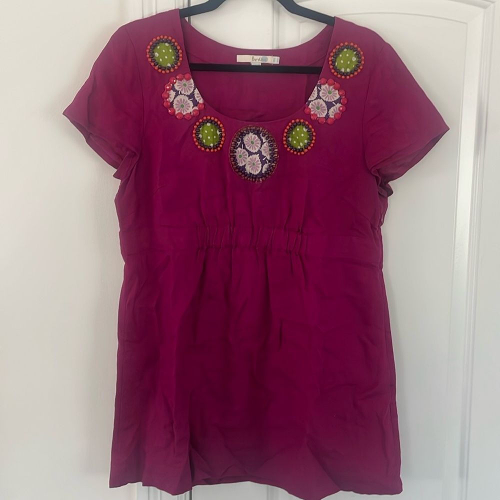 Boden beaded tunic top - size US 12